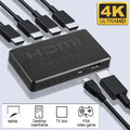 HDMI Splitter 1 in 4 Out 4K UHD HD 1080P 4-Port Repeater Splitter Amplifier